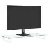 Vidaxl Monitor Standard 80x35x8 cm gehärtetes Glas und Metall weiß