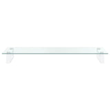 Vidaxl monitorstandaard 80x35x8 cm gehard glas en metaal wit