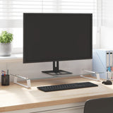 Vidaxl Monitor Standard 80x35x8 cm herdet glass og metallhvit