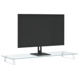 Vidaxl Monitor Standard 100x35x8 cm härdat glas och metallvitt