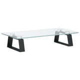 Vidaxl monitorstandaard 40x20x8 cm gehard glas en metaal zwart
