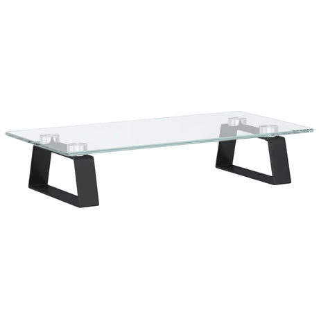Vidaxl monitorstandaard 40x20x8 cm gehard glas en metaal zwart