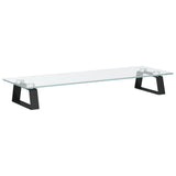 Vidaxl monitorstandaard 60x20x8 cm gehard glas en metaal zwart