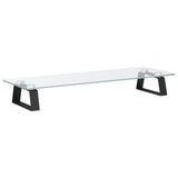 Vidaxl Monitor Stand 60x208 cm haart Glas a Metall schwaarz