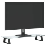 Vidaxl Monitor Stand 60x208 cm haart Glas a Metall schwaarz