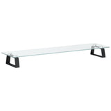 Vidaxl Monitor Stand 80x20x8 cm in vetro indurito e nero