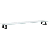 Vidaxl monitorstandaard 100x20x8 cm gehard glas en metaal zwart