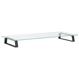 Vidaxl Monitor Stand 80x35x8 cm gehärtetes Glas und Metallschwarz