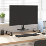 Vidaxl Monitor Stand 80x35x8 cm de vidrio endurecido y metal negro