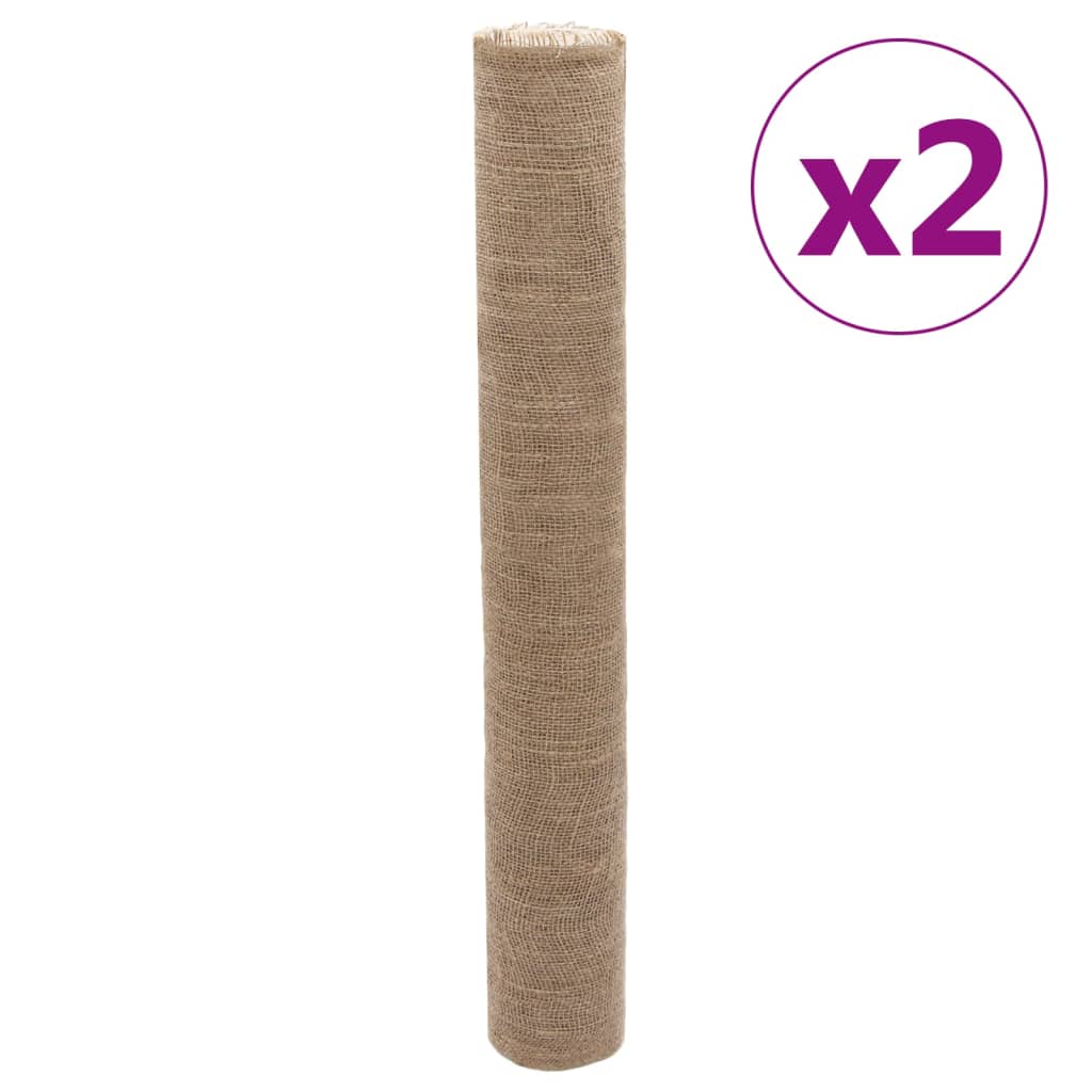 Vidaxl Juta Rolls 2 st 200 g m² 1x50 m 100% juta