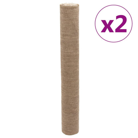 Vidaxl jute rollen 2 st 200 g m² 1x50 m 100% jute