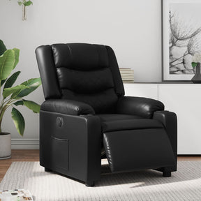 Vidaxl fauteuil elektrisch verstelbaar kunstleer zwart