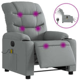 Vidaxl massagestoel elektrisch verstelbaar stof lichtgrijs