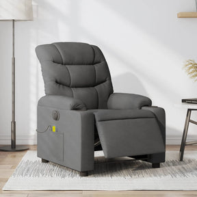 Vidaxl massagestoel elektrisch verstelbaar stof donkergrijs