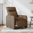 Vidaxl fauteuil verstelbaar elektrisch stof bruin