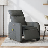 Vidaxl massagestoel elektrisch verstelbaar stof donkergrijs