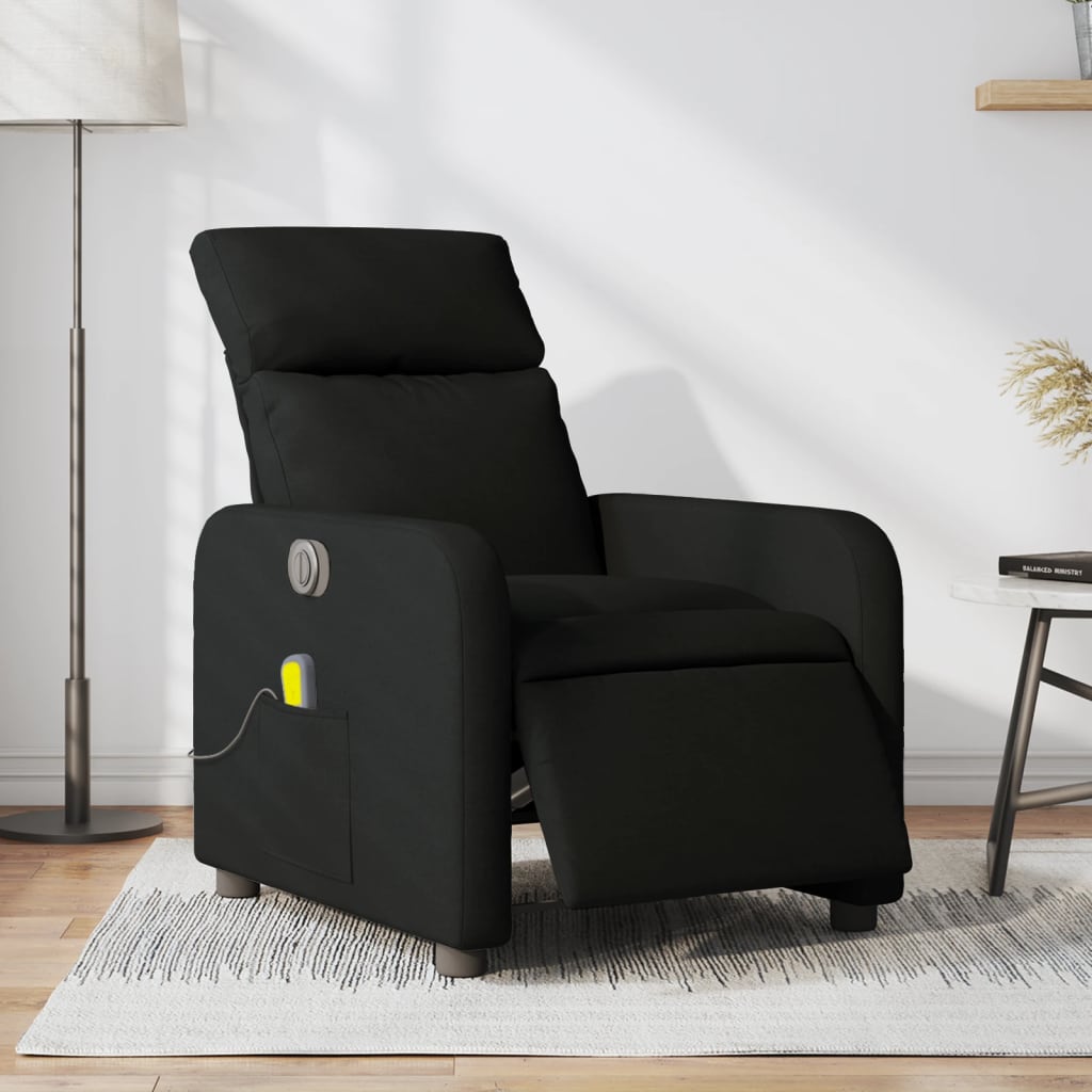 Vidaxl massagestoel elektrisch verstelbaar stof zwart