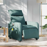 Vidaxl massagestoel elektrisch verstelbaar stof donkergroen