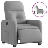 Vidaxl fauteuil elektrisch verstelbaar stof lichtgrijs