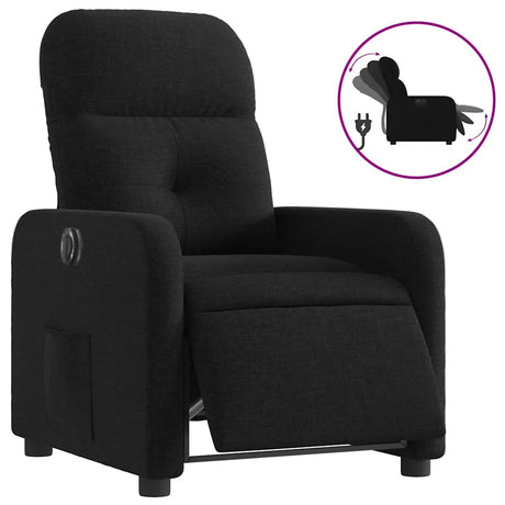 Vidaxl fauteuil verstelbaar elektrisch stof zwart