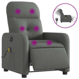 Vidaxl massagestoel elektrisch verstelbaar stof donkergrijs
