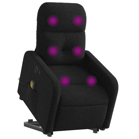 Vidaxl sta-op-massagestoel elektrisch verstelbaar stof zwart