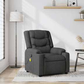 Vidaxl massagestoel in donkergrijze stof