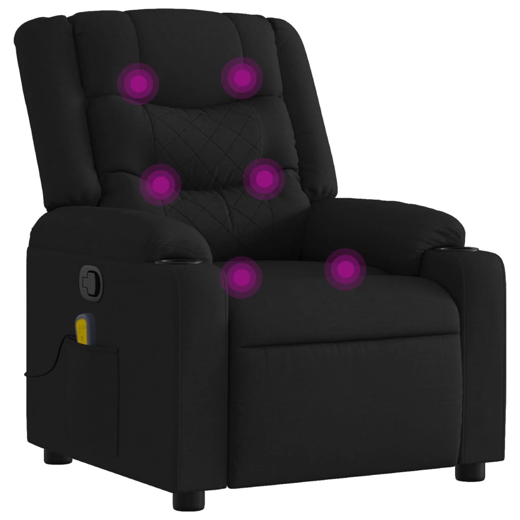 Vidaxl massagestoel met zwarte stof