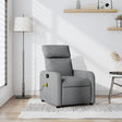 Vidaxl massagestoel lichtgrijze stof