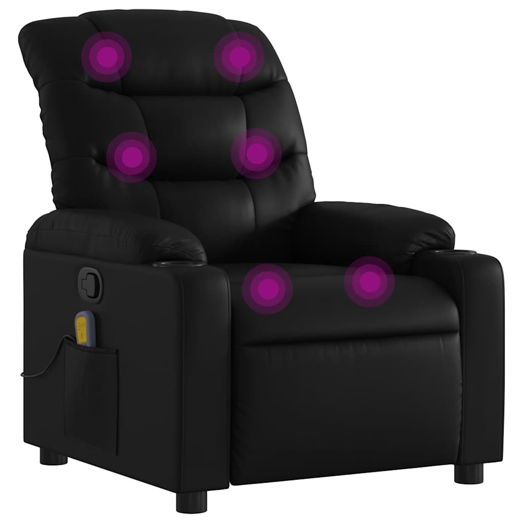 Vidaxl massagestoel van zwart kunstleer