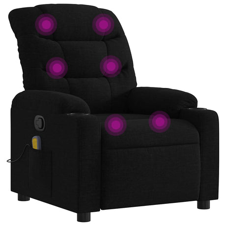 Vidaxl massagestoel met zwarte stof