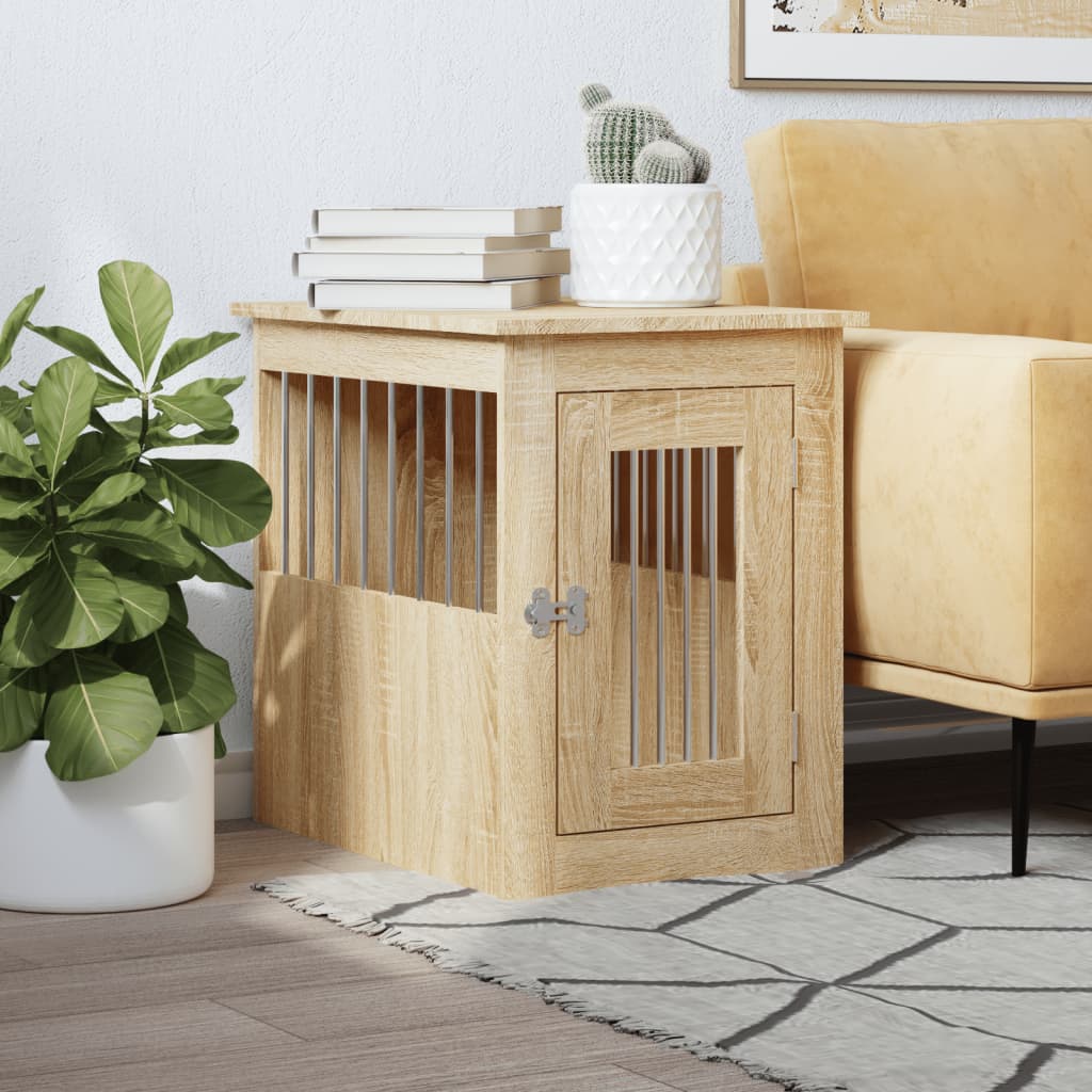 Vidaxl hondenbench 45x62x59 cm bewerkt hout sonoma eikenkleurig
