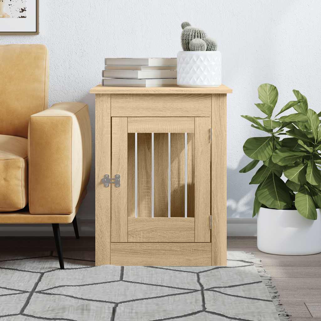Vidaxl hondenbench 55 x 80 x 68 cm bewerkt hout sonoma eikenkleurig