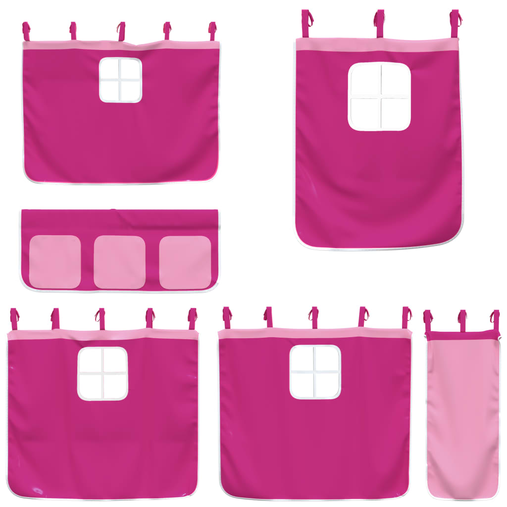 Vidaxl gordijnen voor hoogslaper polyester roze