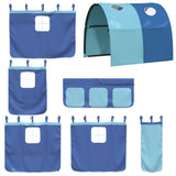 Vidaxl gordijnen voor hoogslaper met tunnel polyester blauw