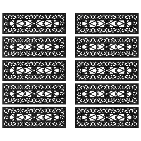 Vidaxl trapmatten 10 st 25x75 cm rubber