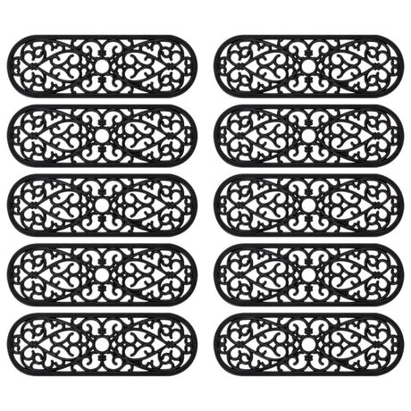 Vidaxl trapmatten 10 st 25x75 cm rubber