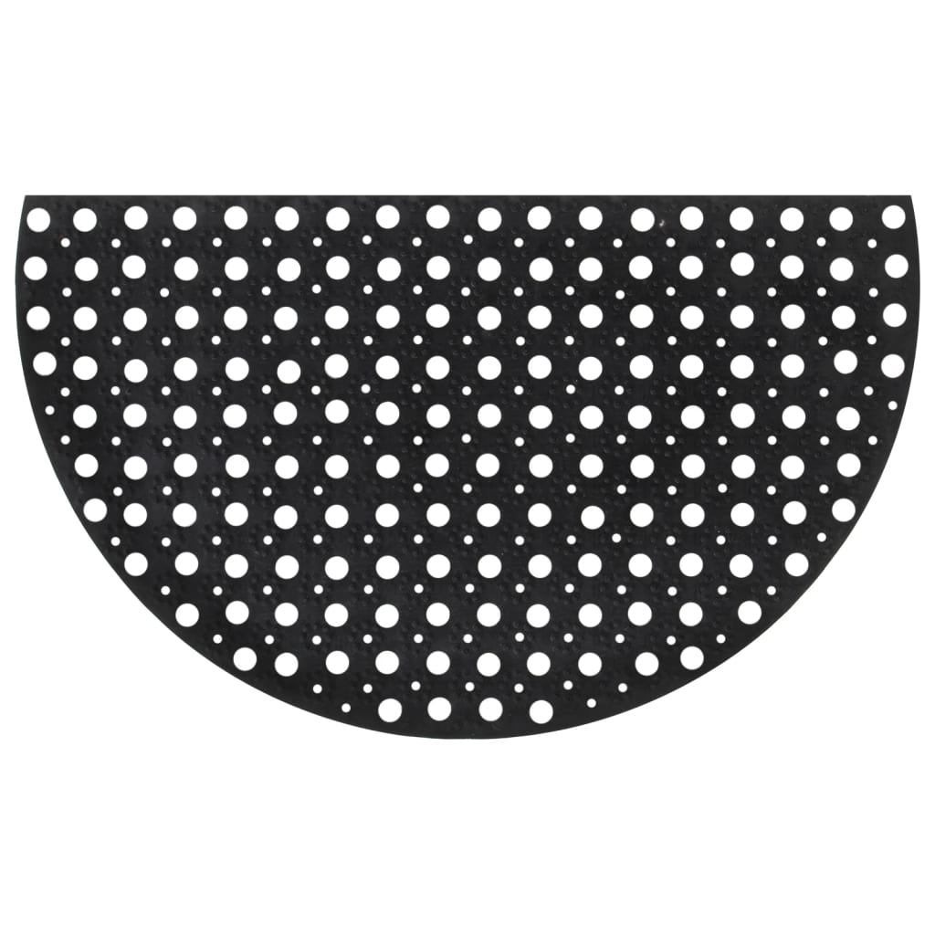 Vidaxl Doormat Half -round 45x75 cm rubber