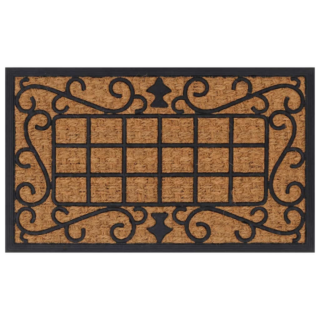 Vidaxl Doormat prostokątny 45x75 cm gumy i włókno kokosowe