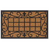 Vidaxl deurmat rechthoekig 45x75 cm rubber en kokosvezel