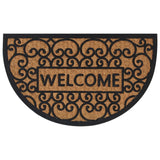 Vidaxl Doormat Half -round 45x75 cm rubber and coconut fiber