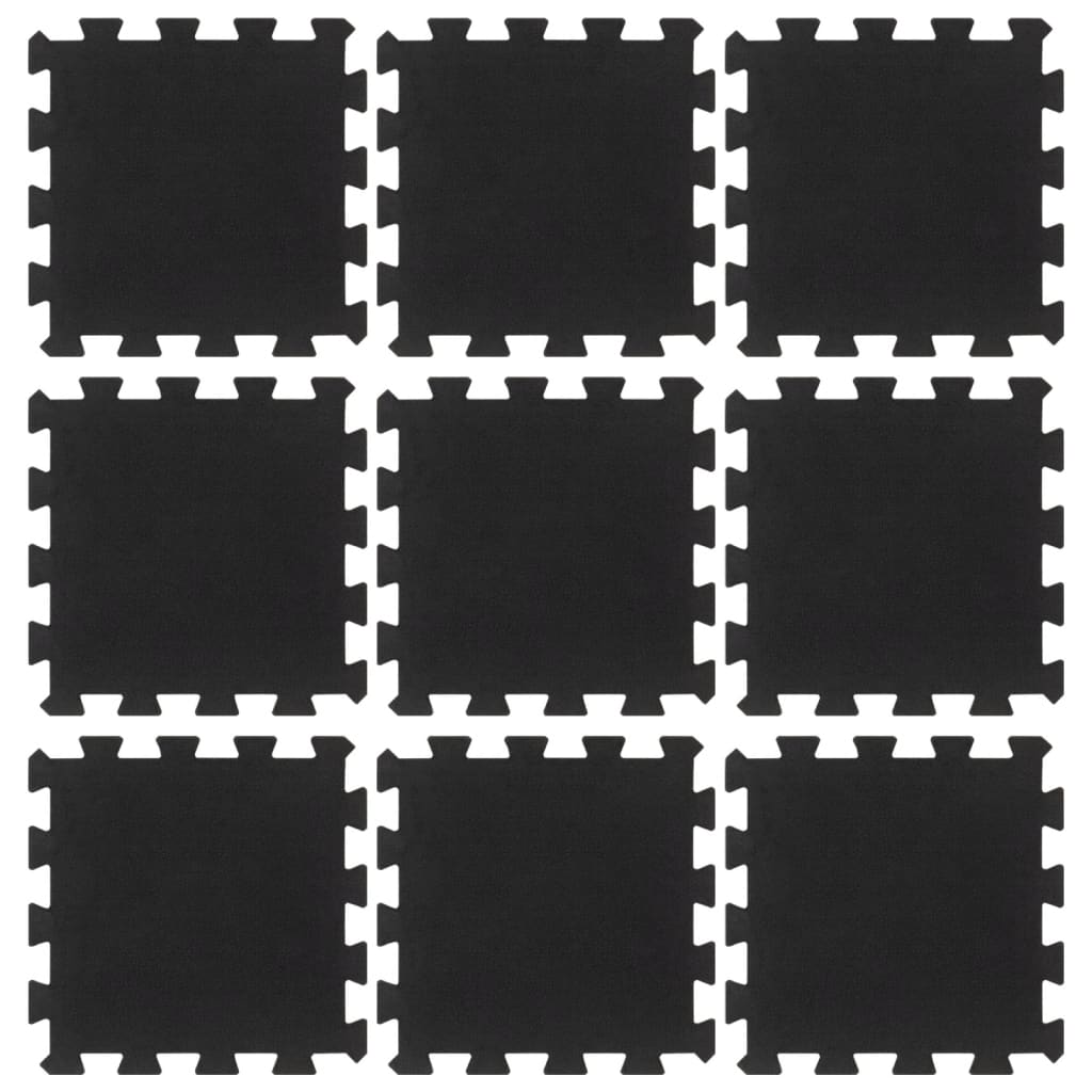 Vidaxl rubbertegels 9 st 16 mm 30x30 cm zwart