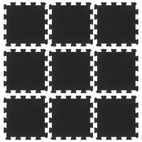 Vidaxl rubbertegels 9 st 16 mm 30x30 cm zwart