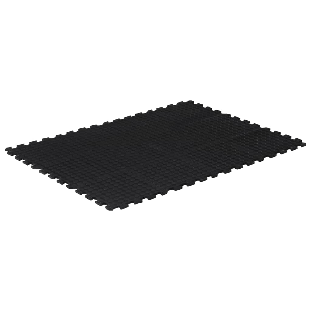 Vidaxl Rubbert Tile 12 mm 90x120 cm noir