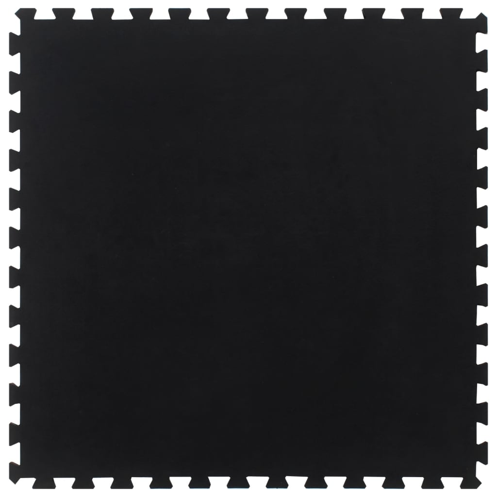 Vidaxl rubber tile 12 mm 100x100 cm Black