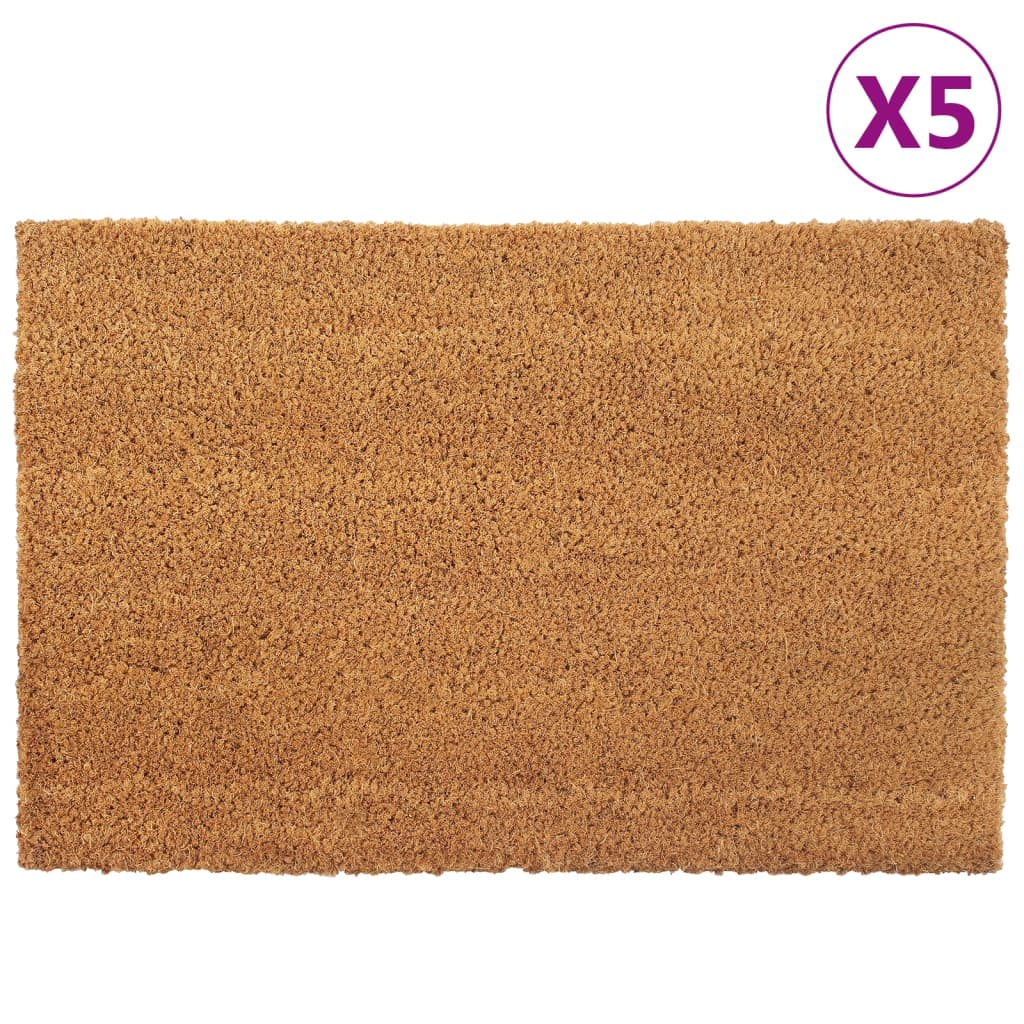 Vidaxl Doormats 5 st 40x60 cm tofed Kokosnossfaser natierlech