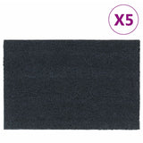 Vidaxl Doormats 5 St 40x60 cm Tufted Coconut Fiber Dark Grey