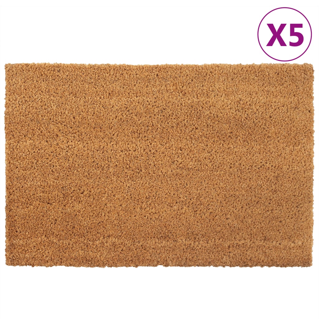 Vidaxl Doormats 5 st 40x60 cm tufted coconut fiber natural