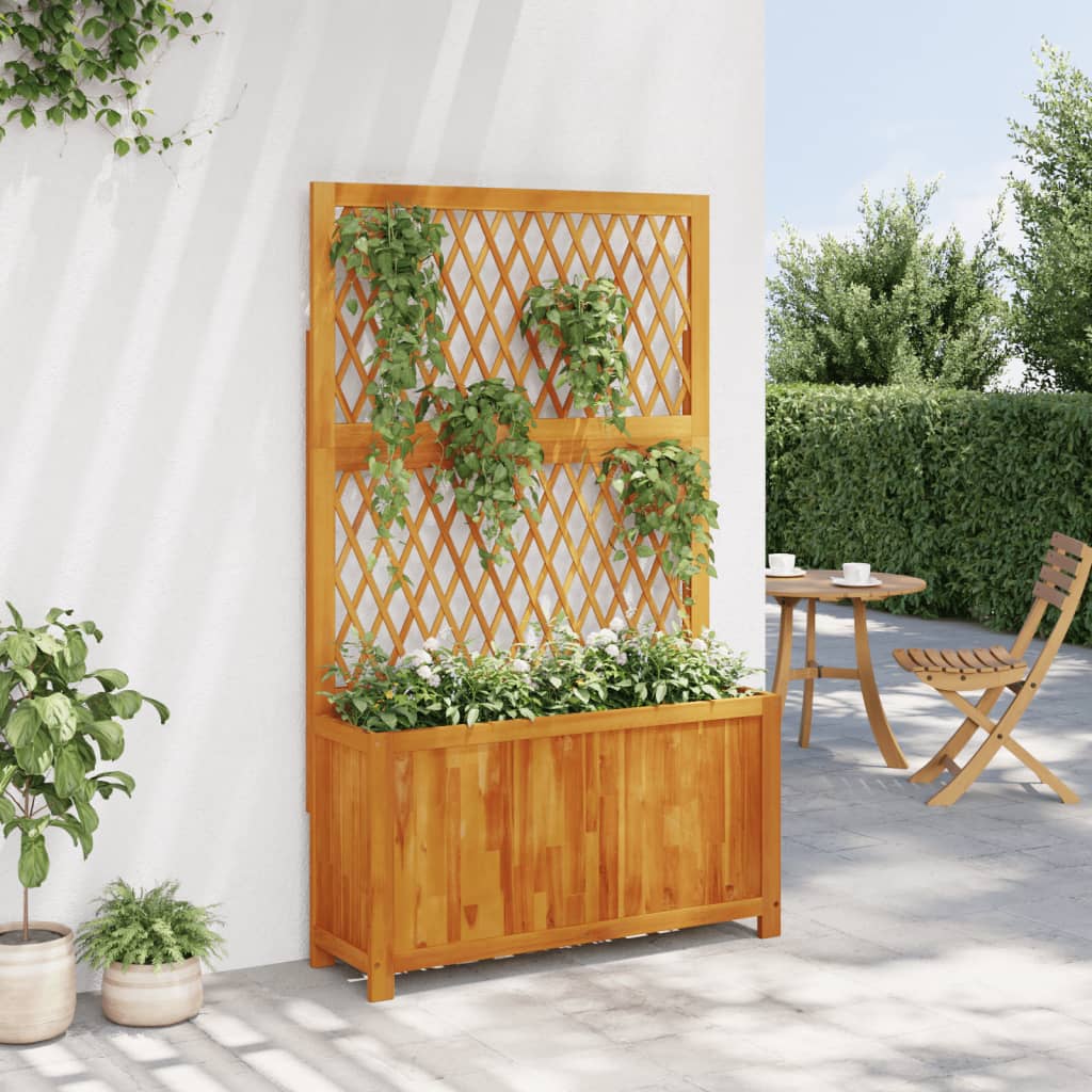 Vidaxl Planter s latwerk 100x32x165 cm solidní acaciahout