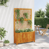 VidaXL Planter with Latwerk 100x32x165 cm Solid Acaciahout